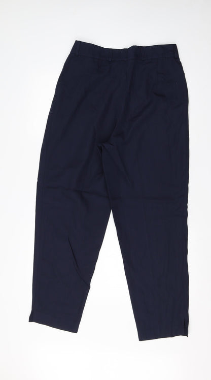 Birgitta Womens Blue  Viscose Dress Pants Trousers Size 12 L28 in Regular