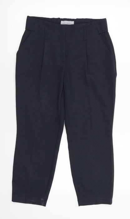 Womens UK Size 8 Dorothy Perkins Regular Fit Cropped Blue Trousers