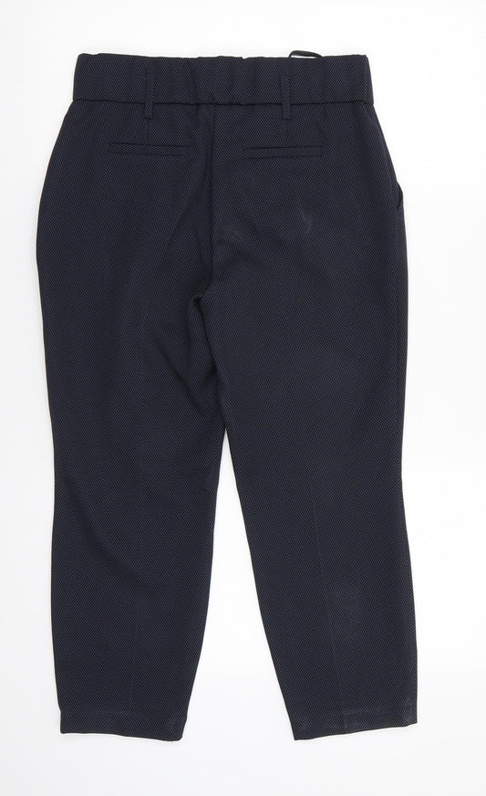 Womens UK Size 8 Dorothy Perkins Regular Fit Cropped Blue Trousers