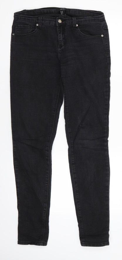 FOREVER 21 Mens Black  Cotton Skinny Jeans Size 28 in L31 in Regular