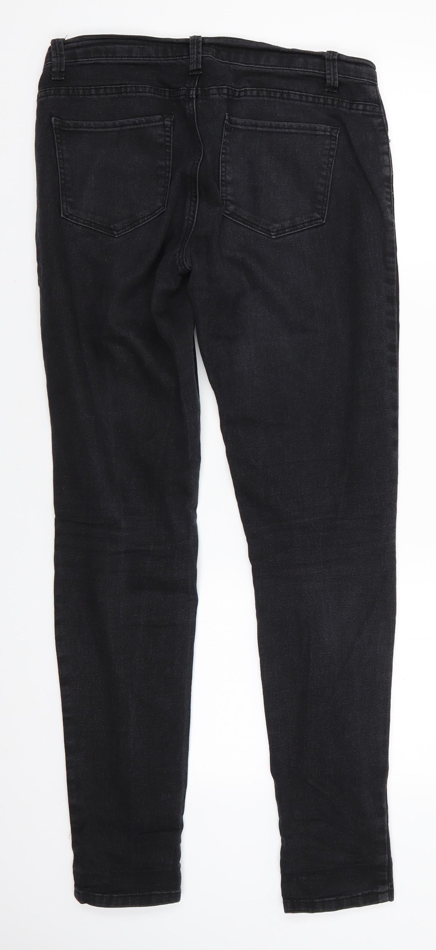 FOREVER 21 Mens Black  Cotton Skinny Jeans Size 28 in L31 in Regular