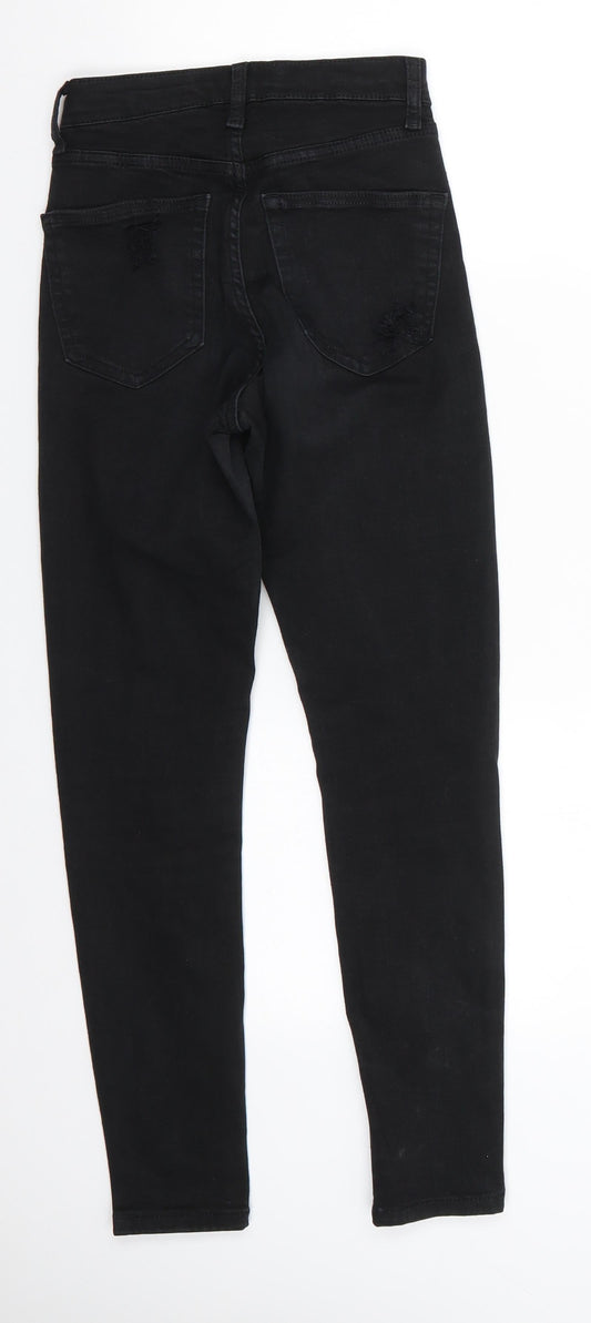 Mens UK Size 25 in Topshop Jamie Regular Fit Skinny Black Jeans