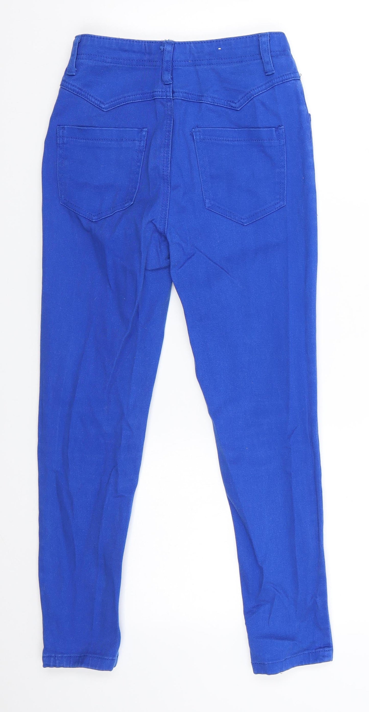 Generation 915 Girls Blue  Cotton Skinny Jeans Size 11 Years  Regular Button - Cobalt blue