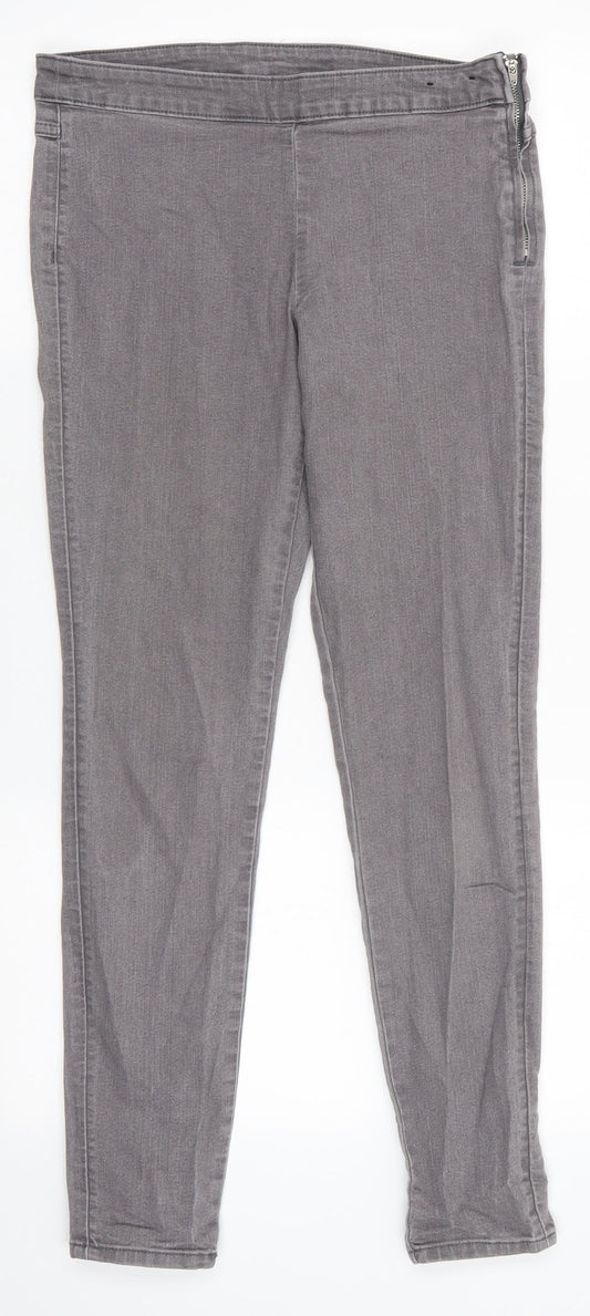 Womens UK Size 12 Divided Regular Fit Skinny Grey Jeans
