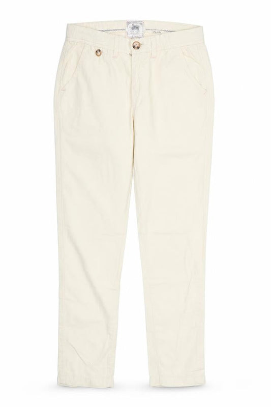 Womens UK Size 10 River Island Regular Fit Chino Yellow Trousers