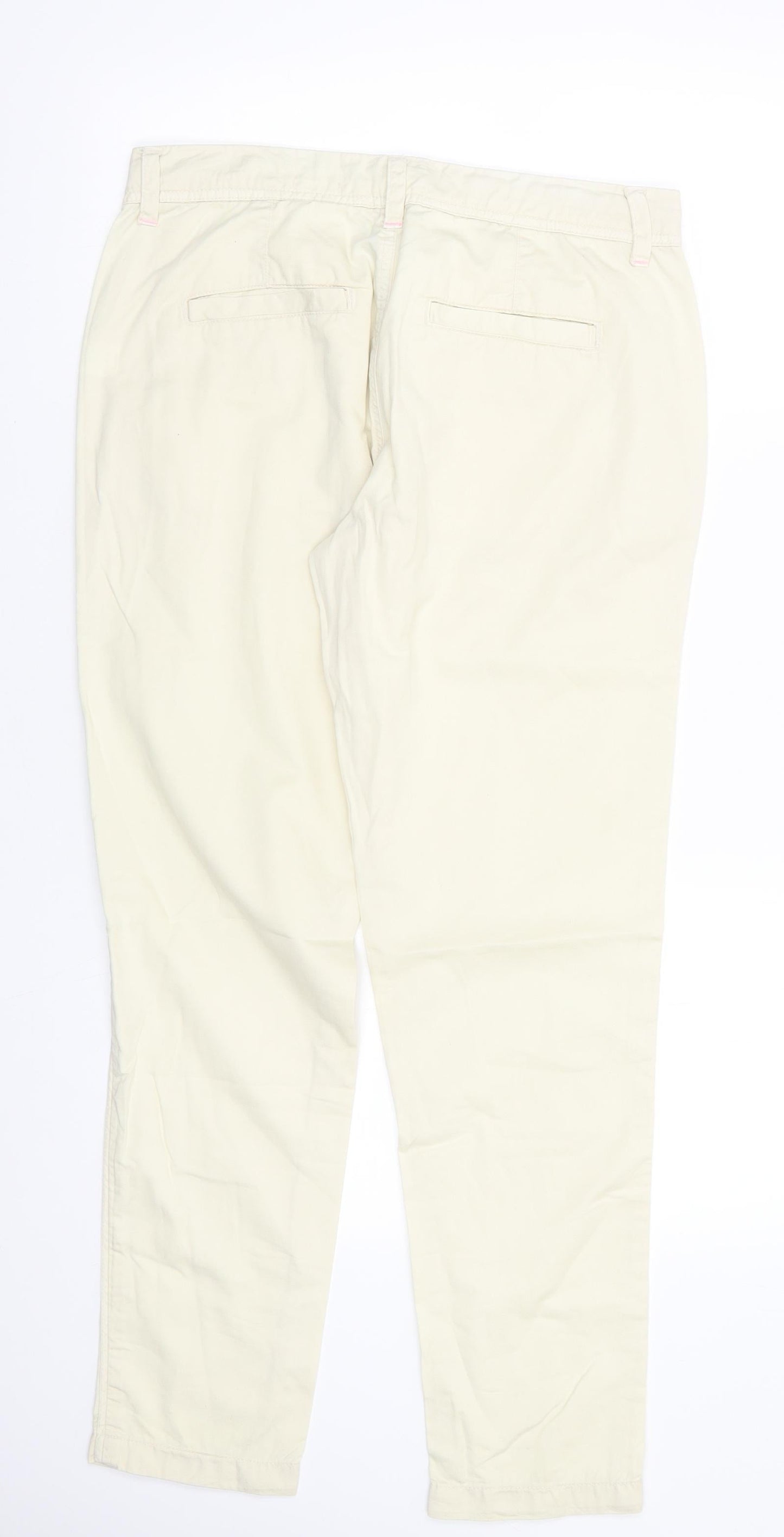 Womens UK Size 10 River Island Regular Fit Chino Yellow Trousers