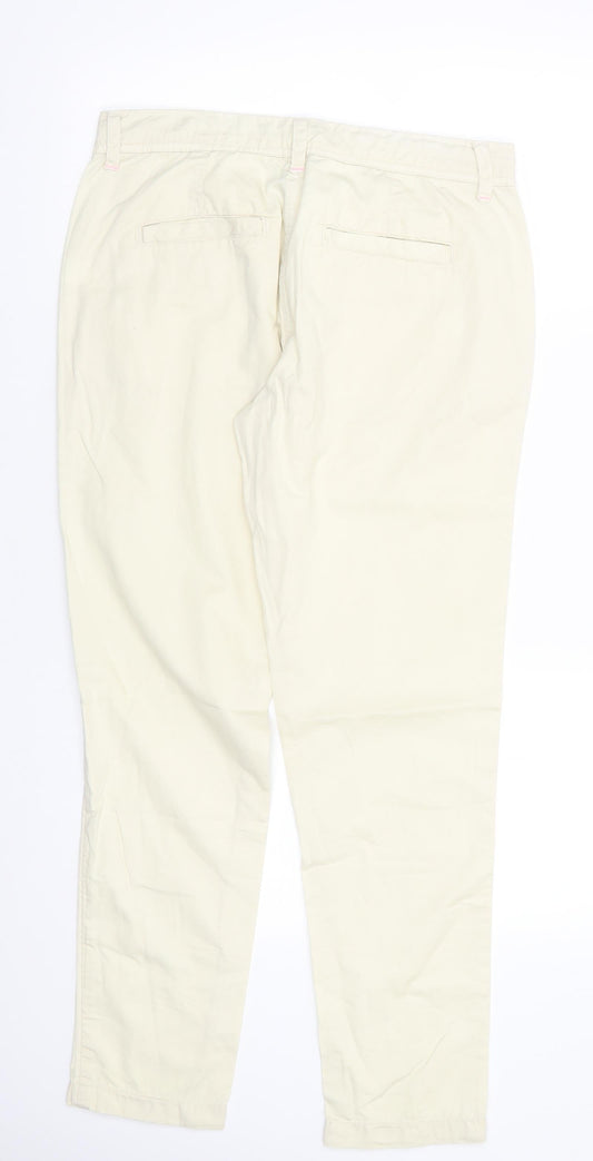 Womens UK Size 10 River Island Regular Fit Chino Yellow Trousers