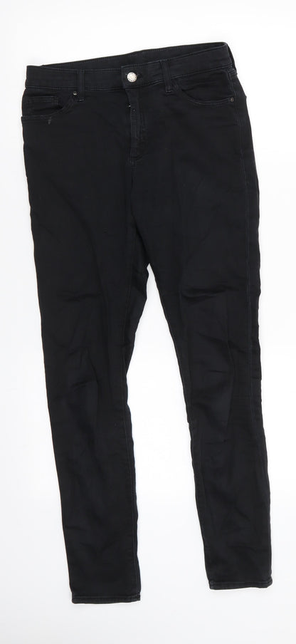 Mens UK Size 28 in Topshop Moto Regular Fit Skinny Black Jeans