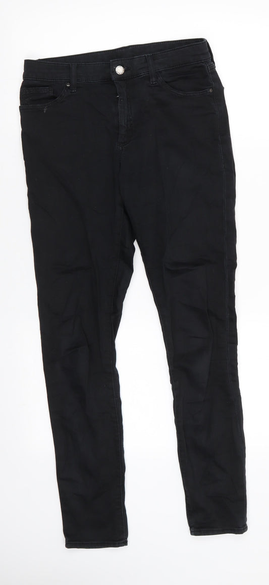 Mens UK Size 28 in Topshop Moto Regular Fit Skinny Black Jeans