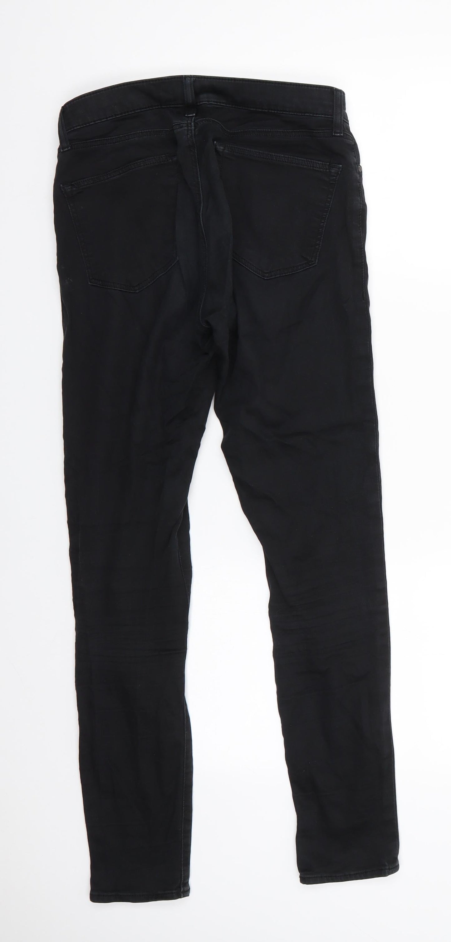 Mens UK Size 28 in Topshop Moto Regular Fit Skinny Black Jeans