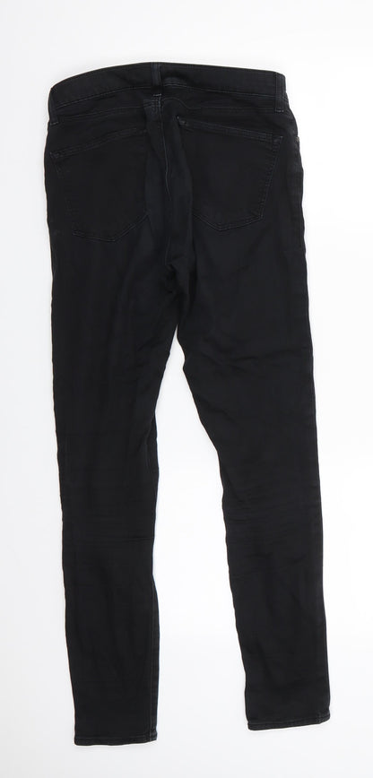 Mens UK Size 28 in Topshop Moto Regular Fit Skinny Black Jeans