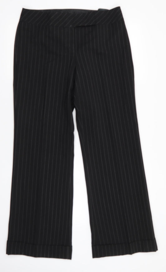 Womens UK Size 14 Dorothy Perkins Regular Fit  Black Trousers