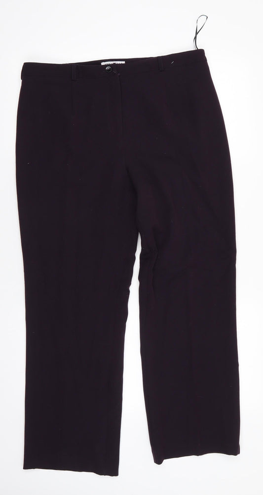 Womens UK Size 14 Annabelle Regular Fit  Purple Trousers