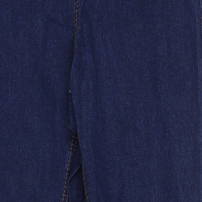George Womens Blue  Cotton Straight Jeans Size 12 L27 in Regular  - Dark Blue