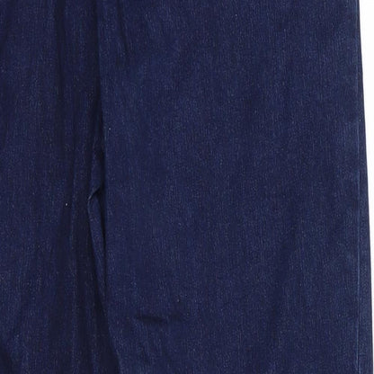 George Womens Blue  Cotton Straight Jeans Size 12 L27 in Regular  - Dark Blue