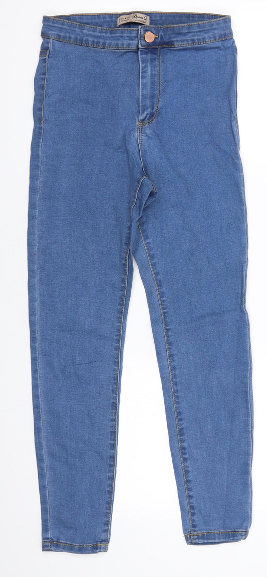 Denim Co Womens Blue  Cotton Cropped Jeans Size 10 L25 in Regular  - Mid blue