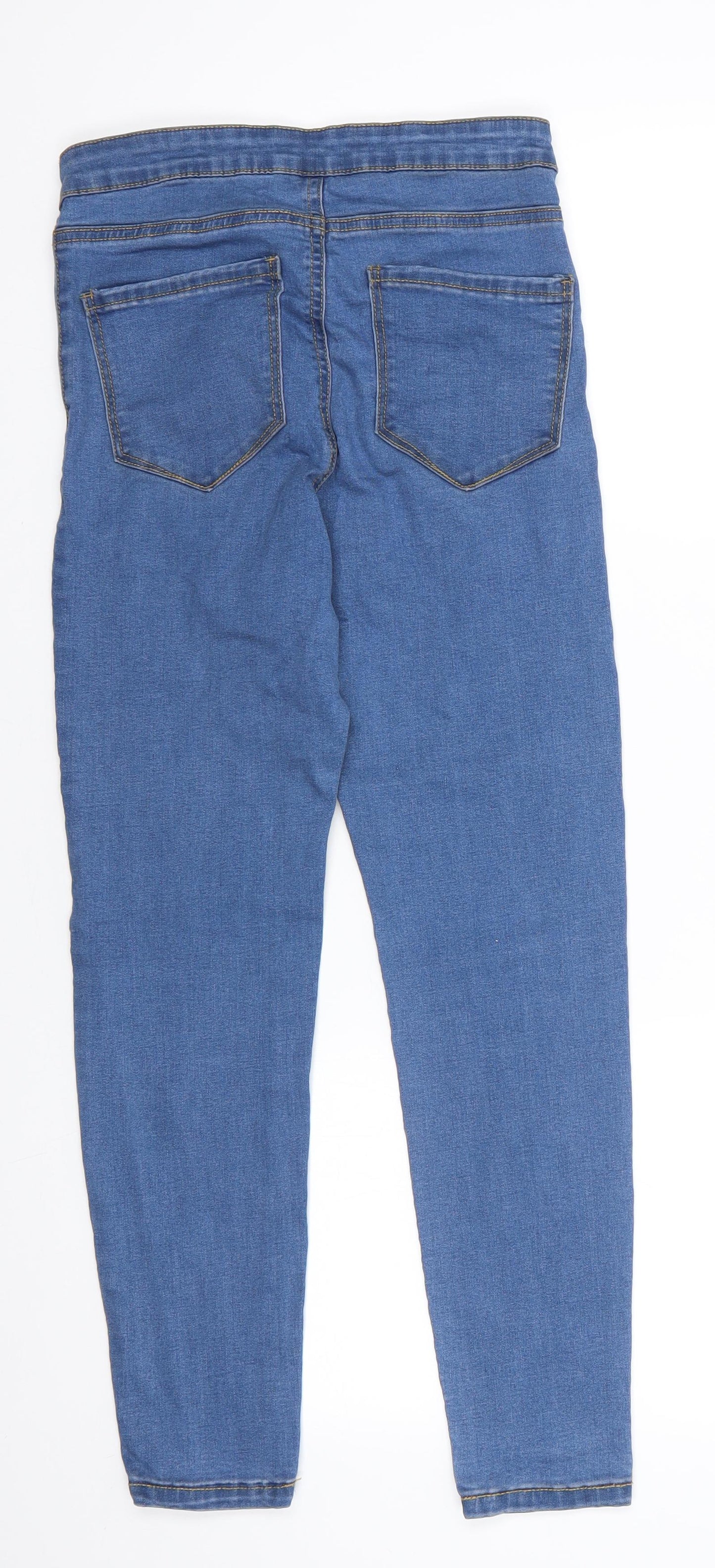 Denim Co Womens Blue  Cotton Cropped Jeans Size 10 L25 in Regular  - Mid blue