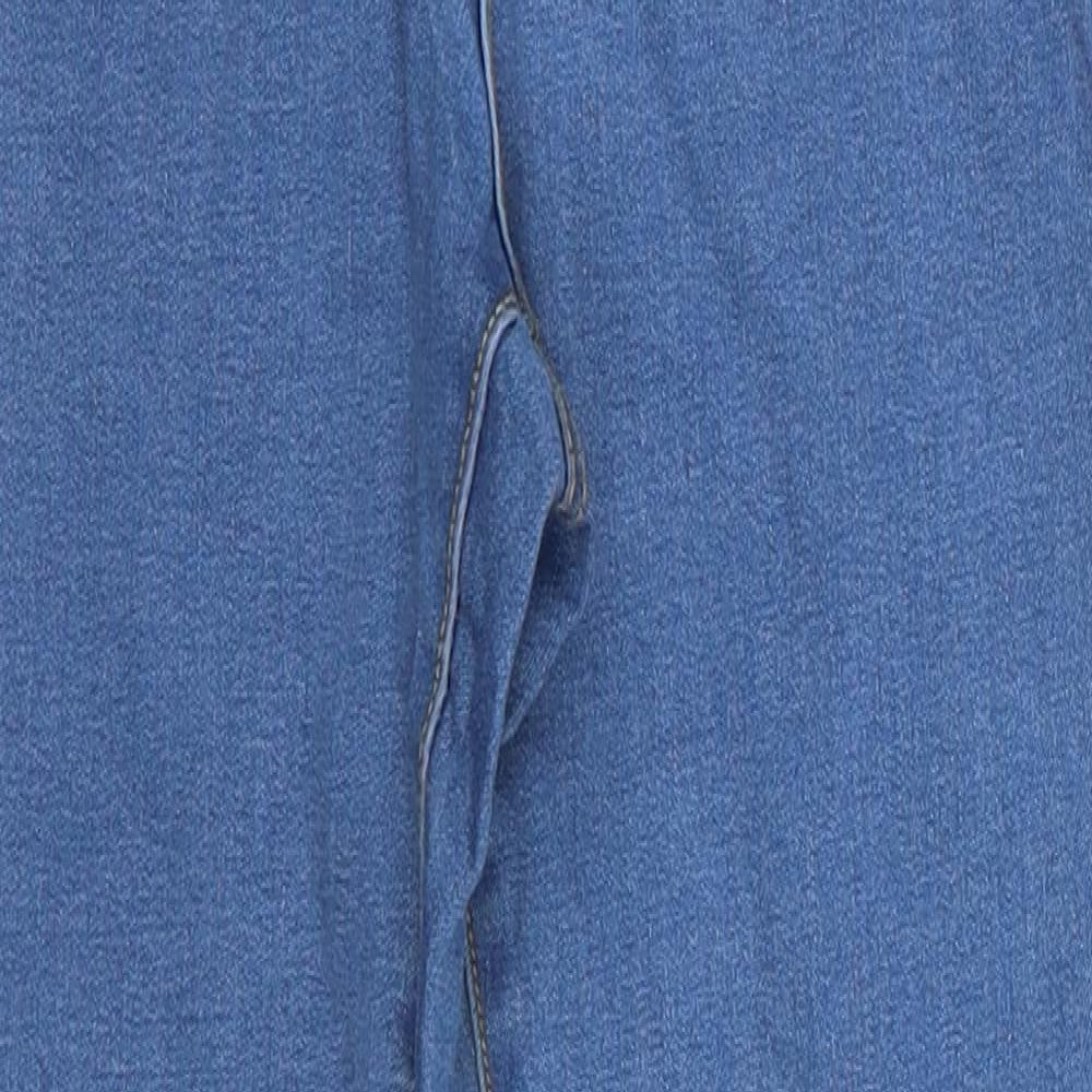 Denim Co Womens Blue  Cotton Cropped Jeans Size 10 L25 in Regular  - Mid blue