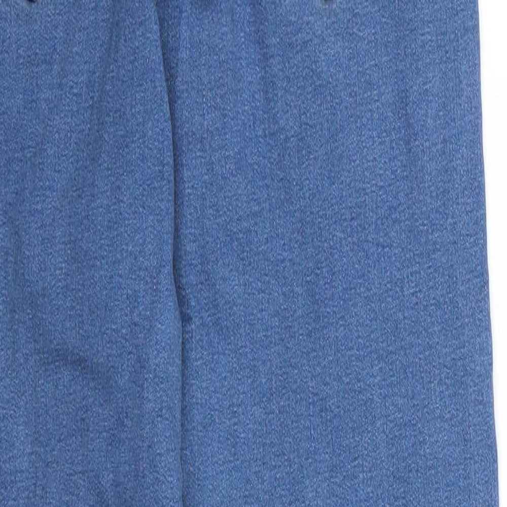 Denim Co Womens Blue  Cotton Cropped Jeans Size 10 L25 in Regular  - Mid blue