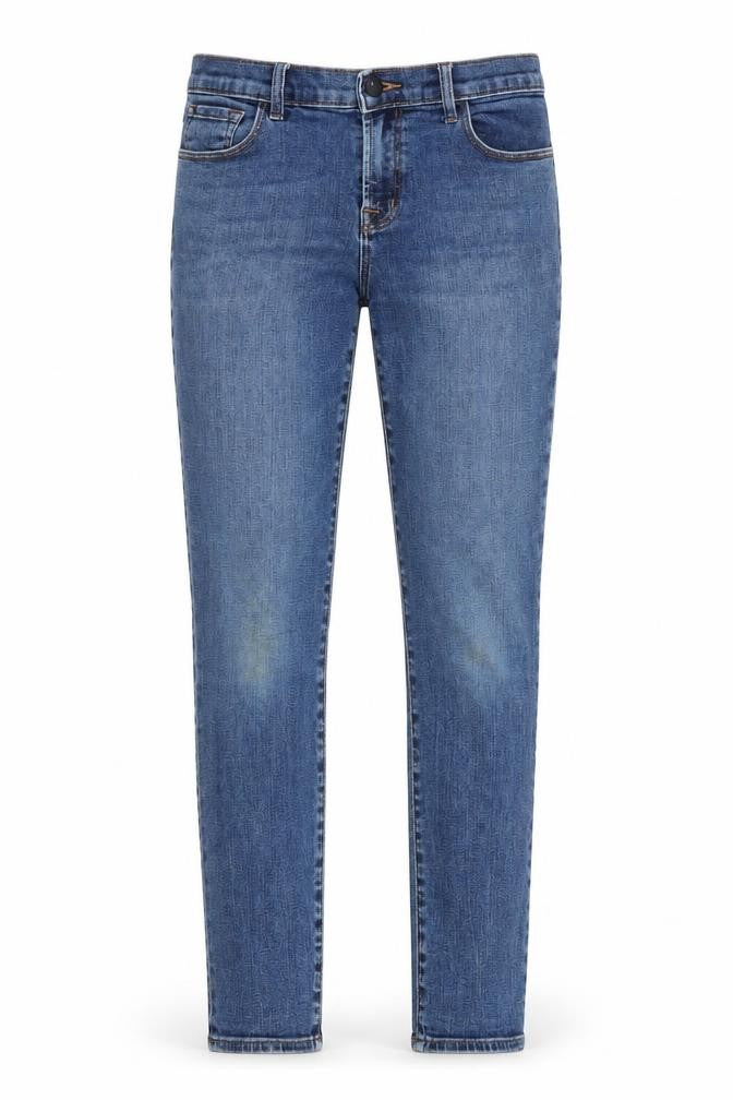 Front view of J Brand men’s blue cotton skinny jeans, size 29, in, 28-inch leg regular - soft feel