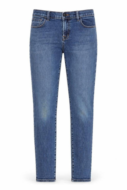 Front view of J Brand men’s blue cotton skinny jeans, size 29, in, 28-inch leg regular - soft feel