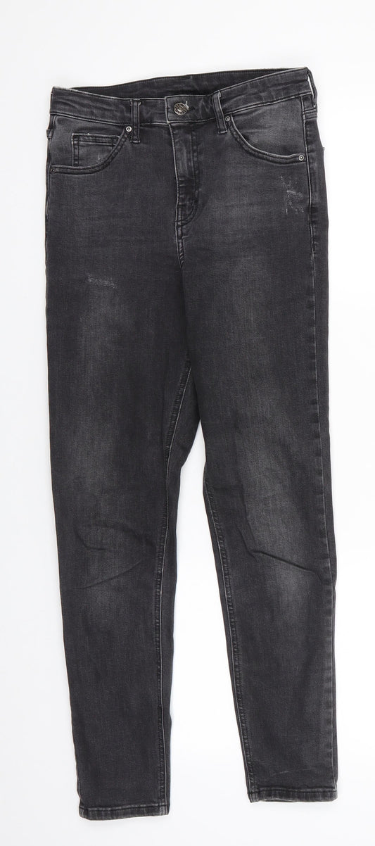 Mens UK Size 28 in TopShop Moto Regular Fit Skinny Black Jeans
