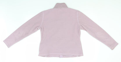 //Text.. Womens Grey Crew Neck  Polyester Full Zip Jumper Size M