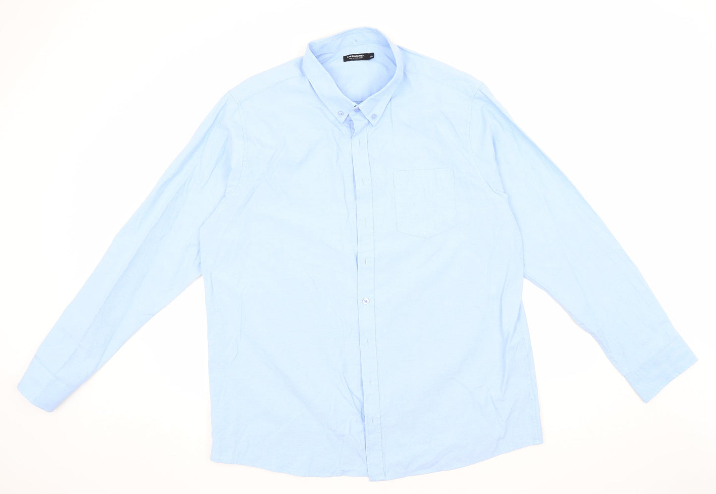 Mens UK Size XL Capsule Blue  Button-Up Long Sleeve Casual Shirt
