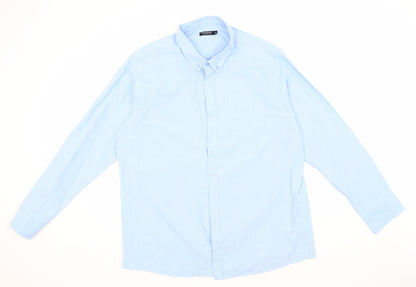 Mens UK Size XL Capsule Blue  Button-Up Long Sleeve Casual Shirt