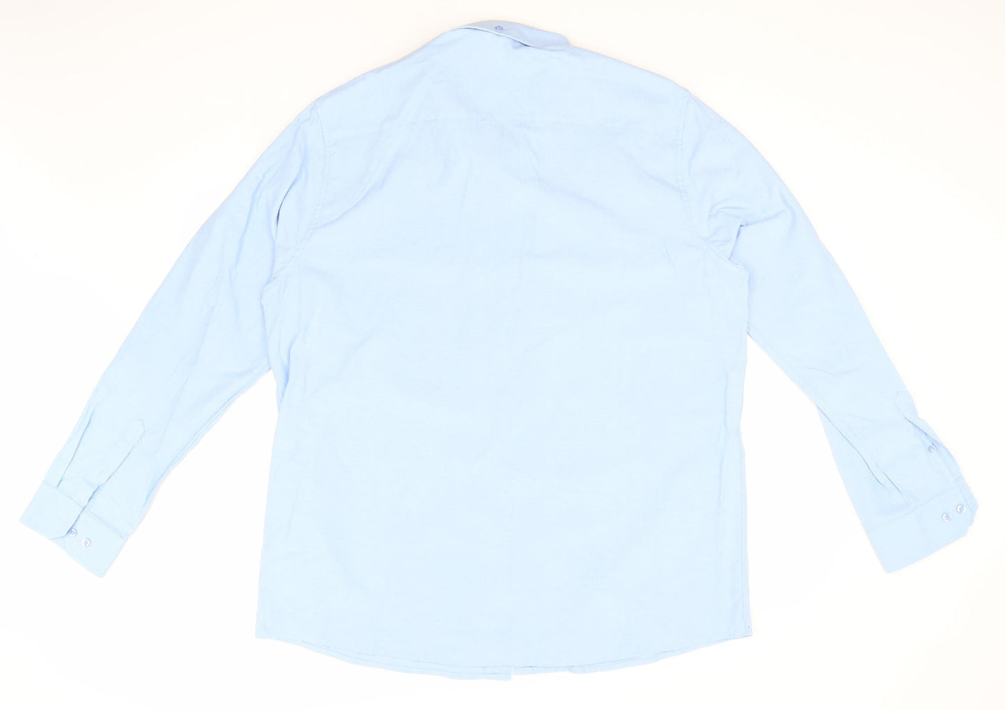 Mens UK Size XL Capsule Blue  Button-Up Long Sleeve Casual Shirt