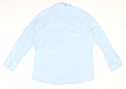 Mens UK Size XL Capsule Blue  Button-Up Long Sleeve Casual Shirt