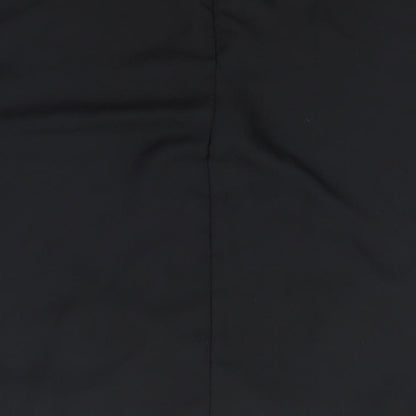 Boohoo Womens Black  Polyester Basic T-Shirt Size 12 High Neck