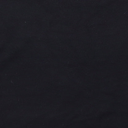 Avenue Mens Black Round Neck  Acrylic Pullover Jumper Size M