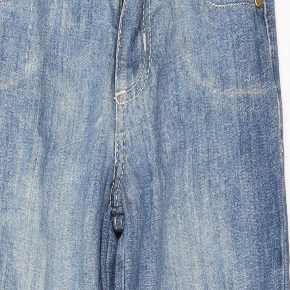 Denim & Co. Boys Blue  Cotton Straight Jeans Size 5-6 Years  Regular  - Skull and Bones