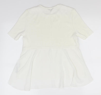 Womens UK Size 12 Miss Selfridge White Pullover Jumper