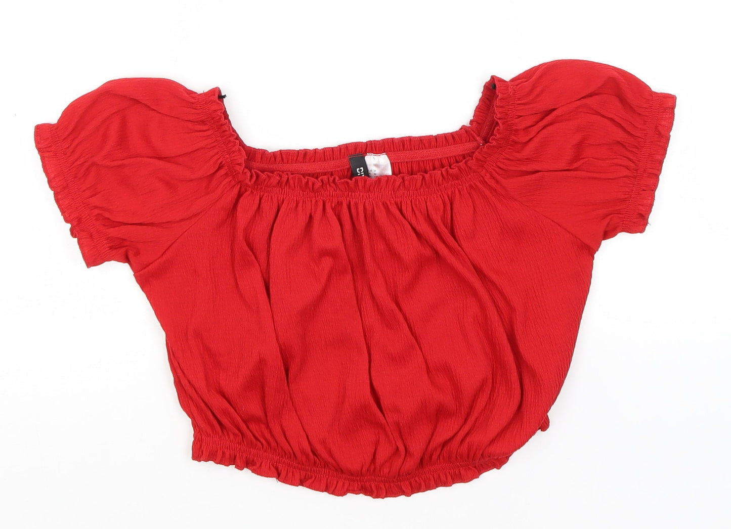 Womens UK Size M Divided Red Basic T-Shirt