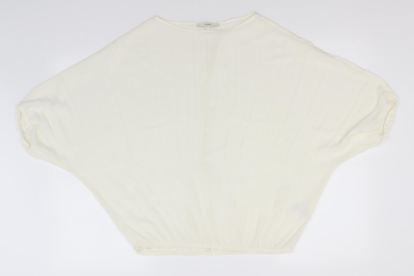 George Womens White  Polyester Basic Blouse Size 10 Square Neck