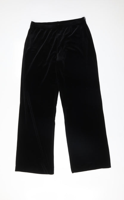 AMARANTO Womens Black  Polyester Trousers  Size 14 L32 in Regular