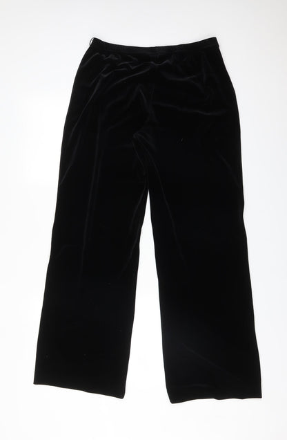 AMARANTO Womens Black  Polyester Trousers  Size 14 L32 in Regular