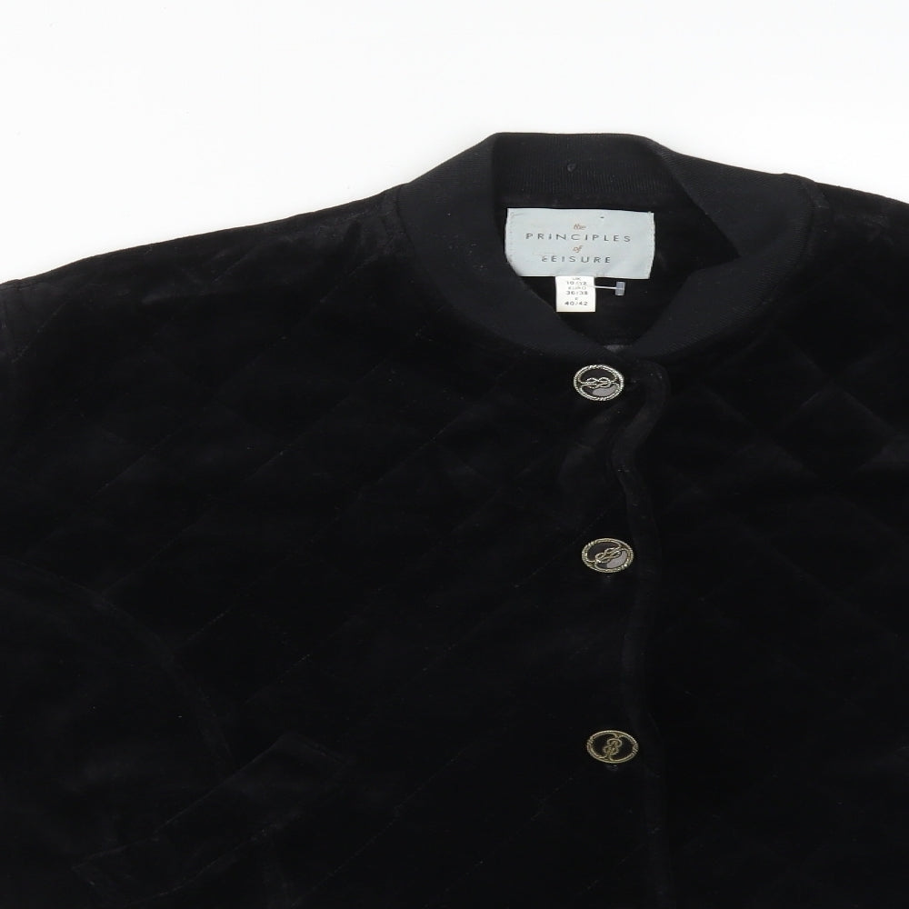 Principles Womens Black Argyle/Diamond  Jacket  Size 12