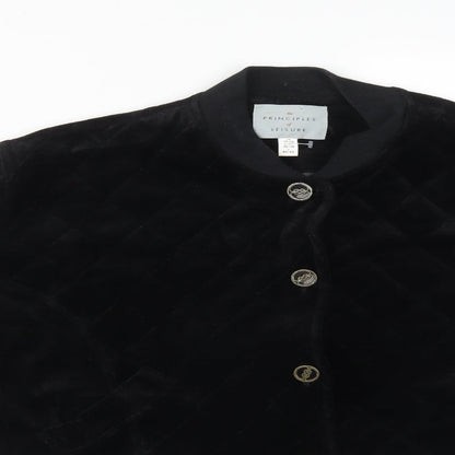 Principles Womens Black Argyle/Diamond  Jacket  Size 12
