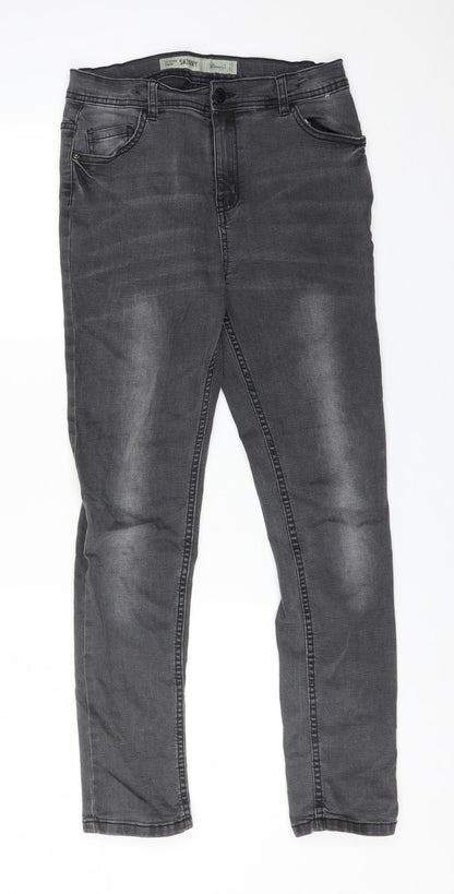 DENIM CO Girls Grey  Cotton Skinny Jeans Size 12-13 Years  Regular