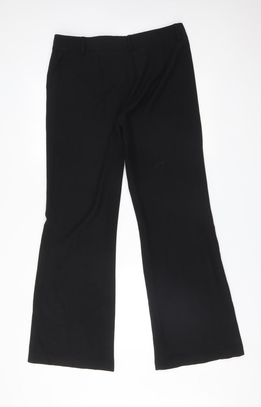 George Womens Black  Polyester Trousers  Size 14 L32 in Regular
