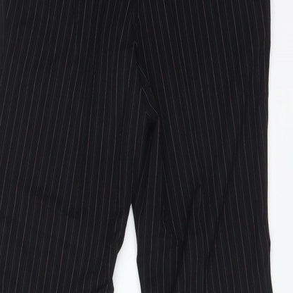 M&S Womens Multicoloured Striped Polyester Dress Pants Trousers Size 12 L28 in Regular