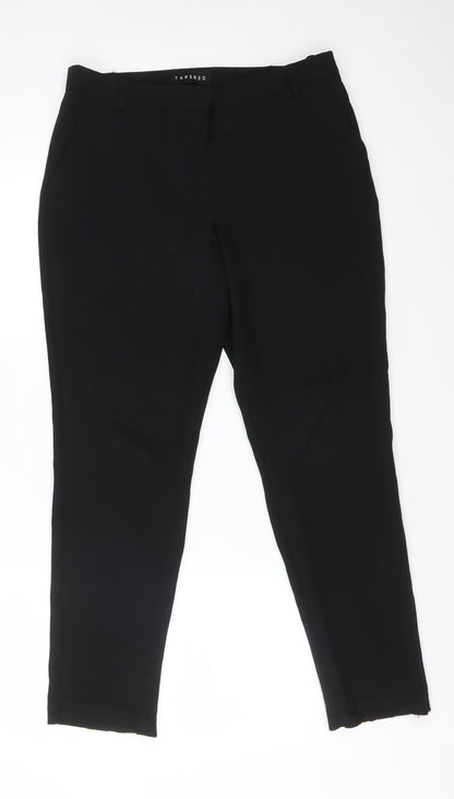 Womens UK Size 10 Peacocks Regular Fit  Black Trousers