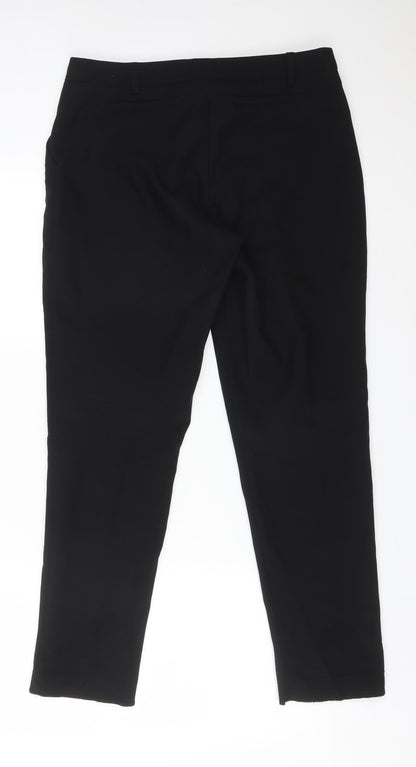 Womens UK Size 10 Peacocks Regular Fit  Black Trousers