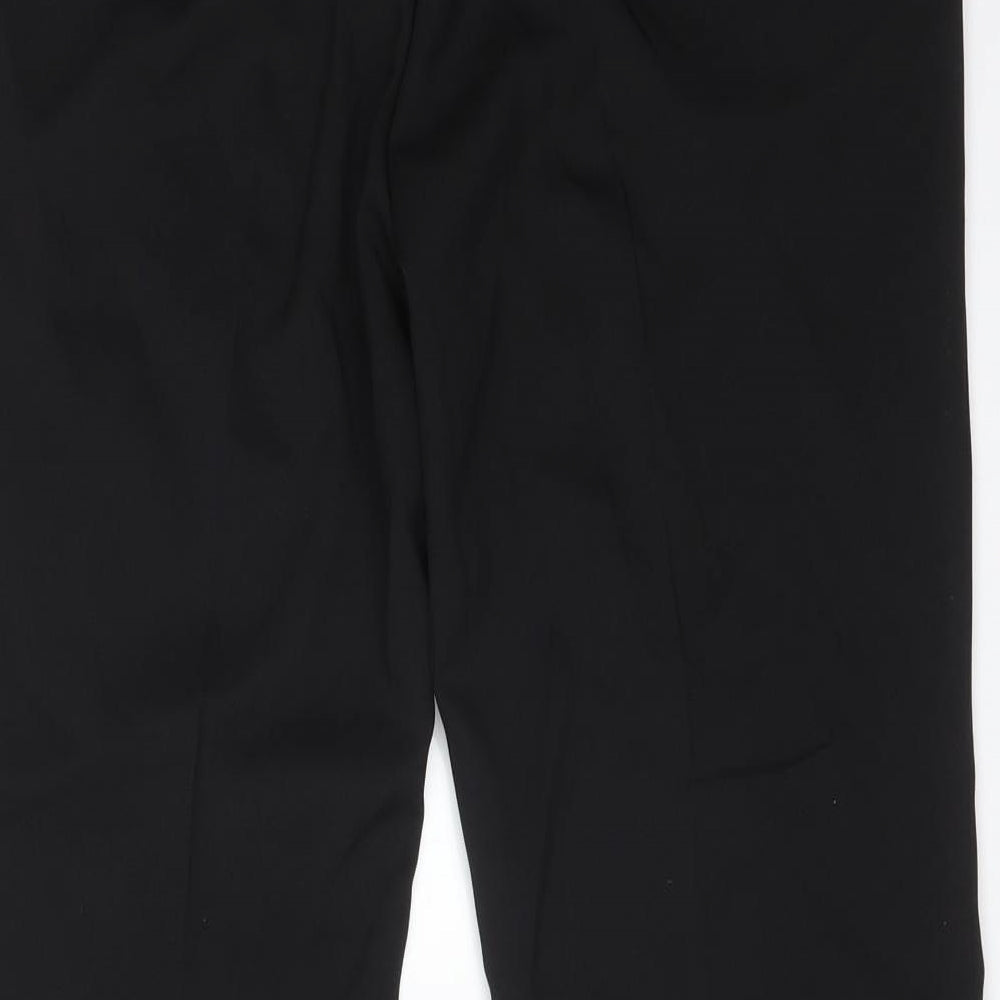 Womens UK Size 12 Papaya Regular Fit Dress Pants Black Trousers