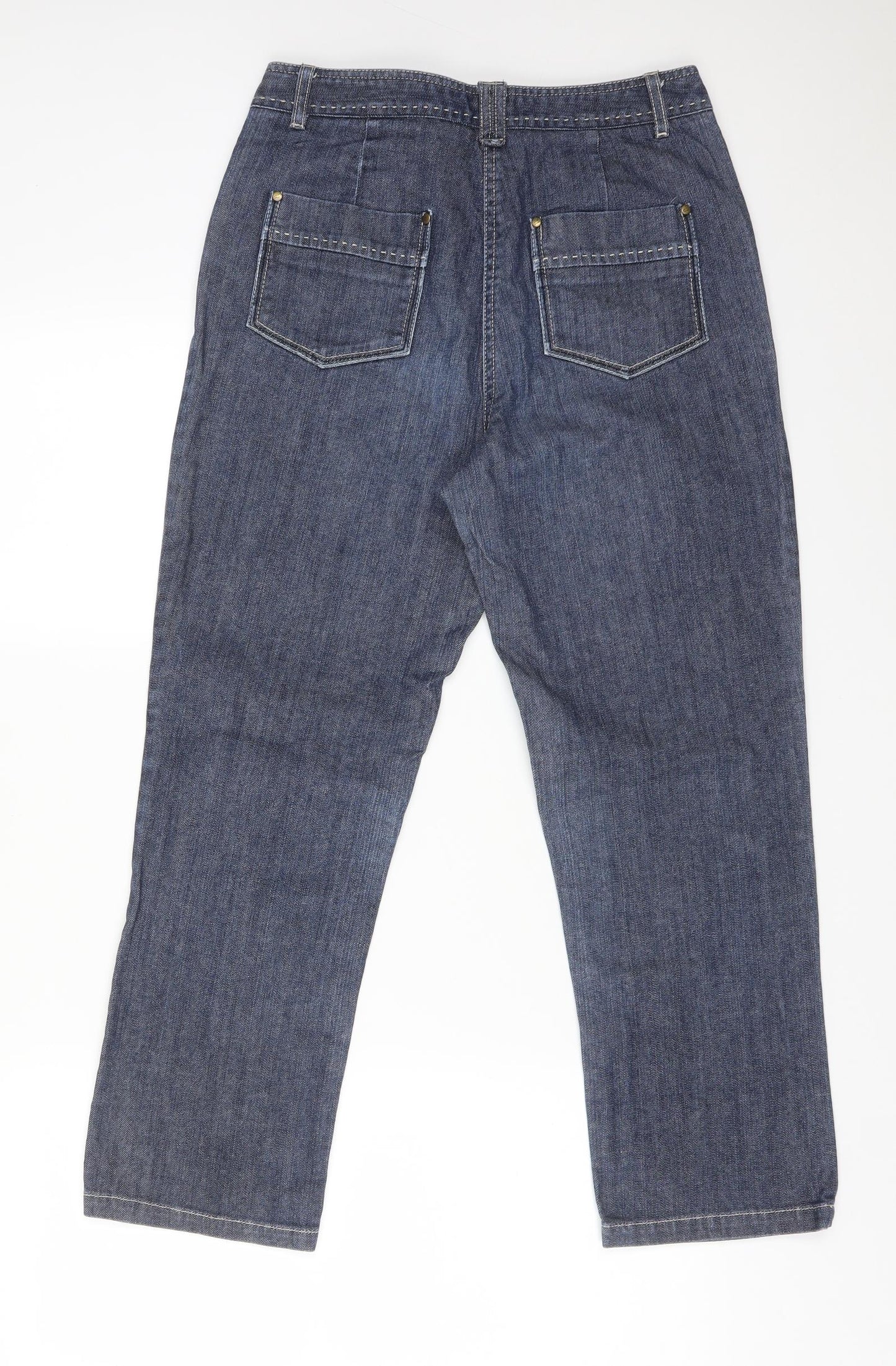 DASH Womens Blue  Cotton Straight Jeans Size 10 L25 in Regular