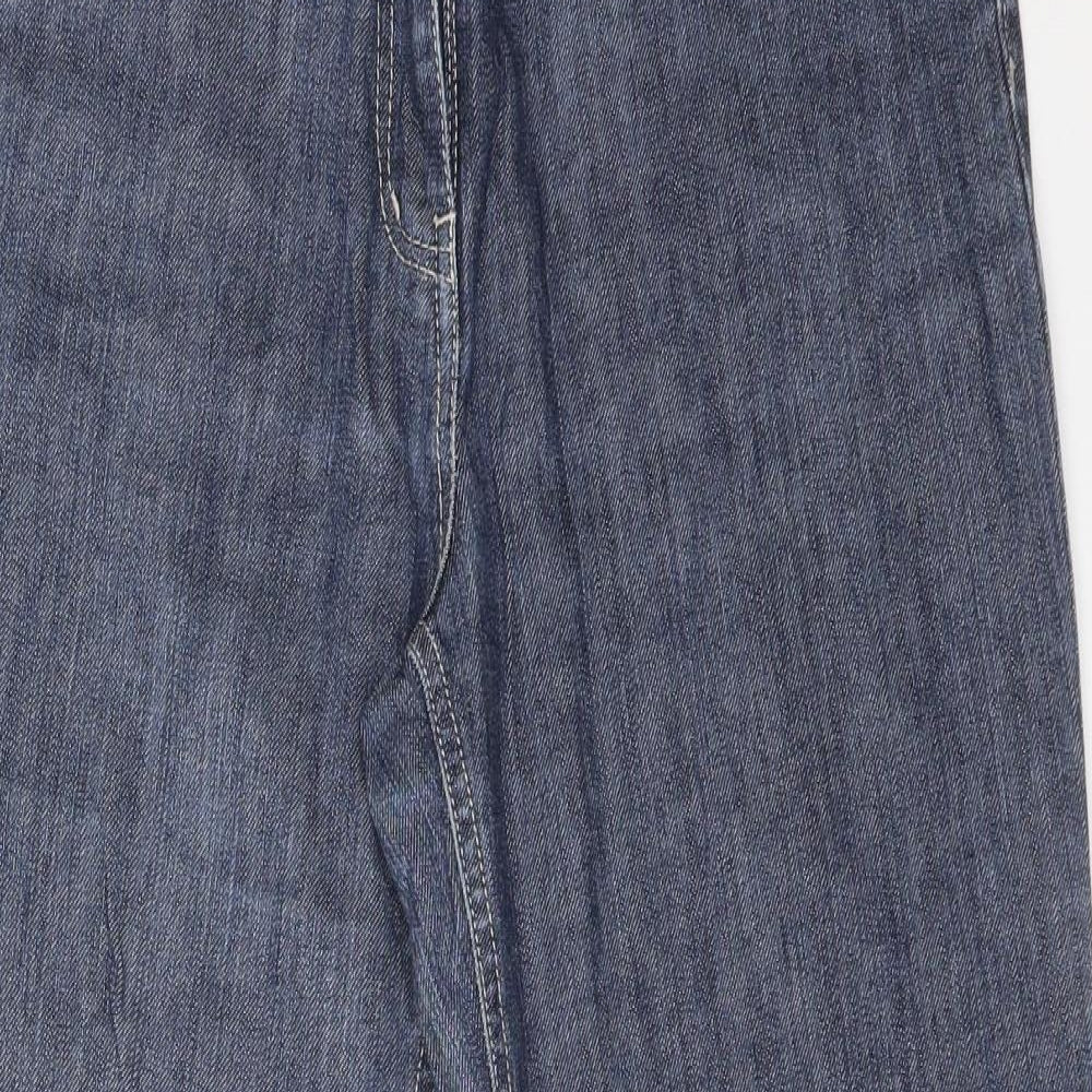 DASH Womens Blue  Cotton Straight Jeans Size 10 L25 in Regular