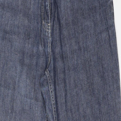 DASH Womens Blue  Cotton Straight Jeans Size 10 L25 in Regular